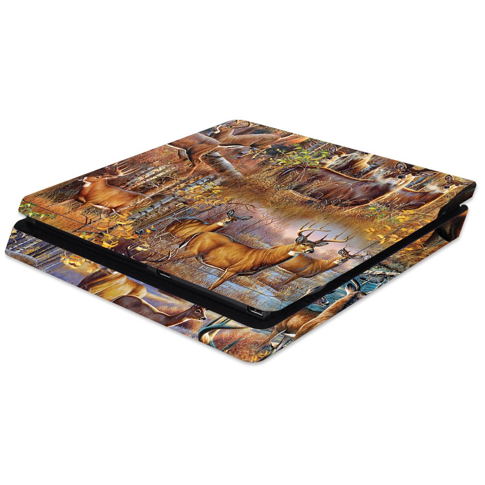 MightySkins Skin Compatible with Sony PS4 Slim Console - Deer Pattern | Protective, Durable, and Unique Vinyl Decal wrap Cover | Easy to Apply