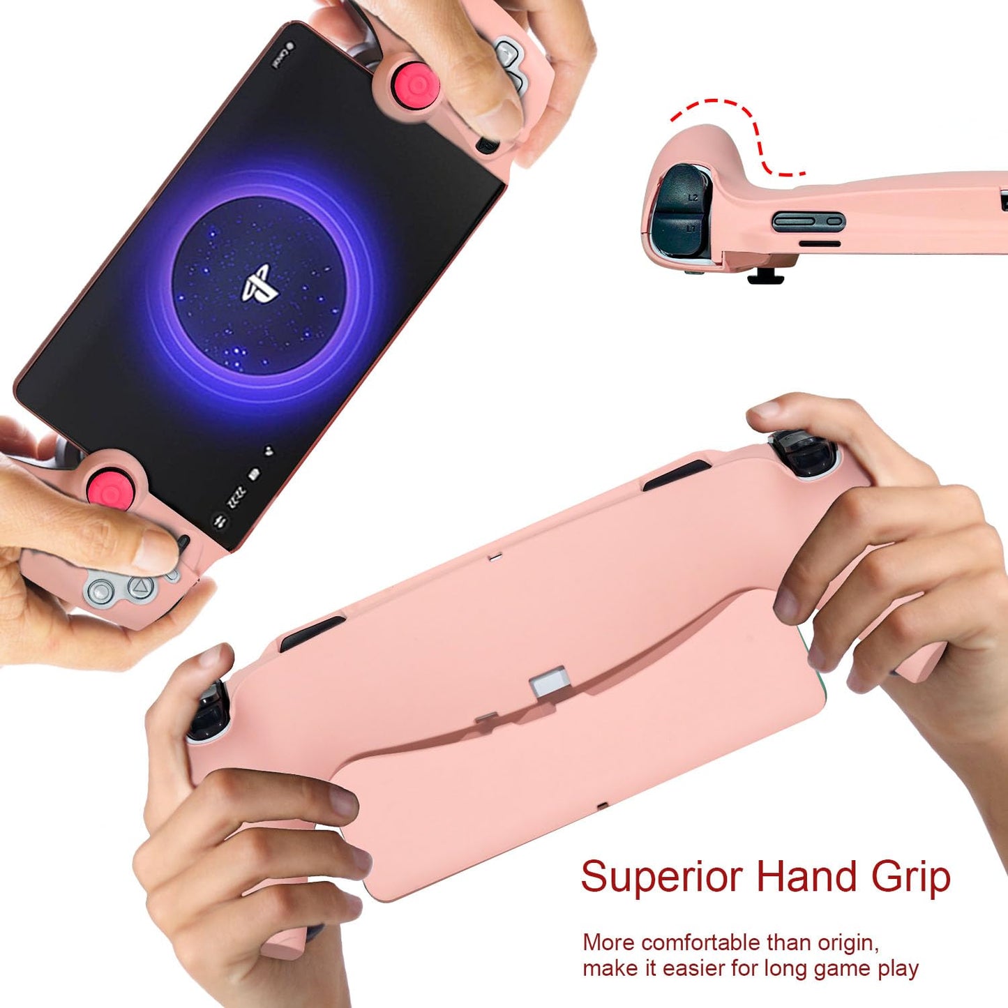GUTIAL Accessories kit for Ps Portal - Cute Girly Kawaii PS5 Portal Accessories Bundle for Girls with Carry Case Protective Cover Screen Protector