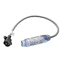 AC WORKS [C14B515-018 IEC C14/ Sheet E IT Plug to Bar Style Household Power Strip Tri-Outlet