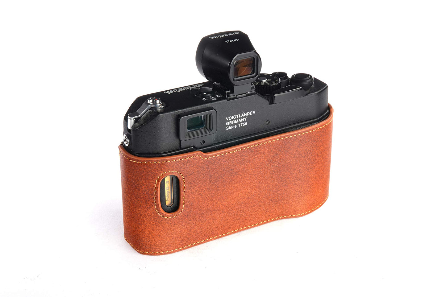 Voigtlander Bessa R2 Case, BolinUS Handmade Genuine Real Leather Half Camera Case Bag Cover for Voigtlander BESSA R4M R4A R3M R3A R2S R2C R2A R2M R2 T