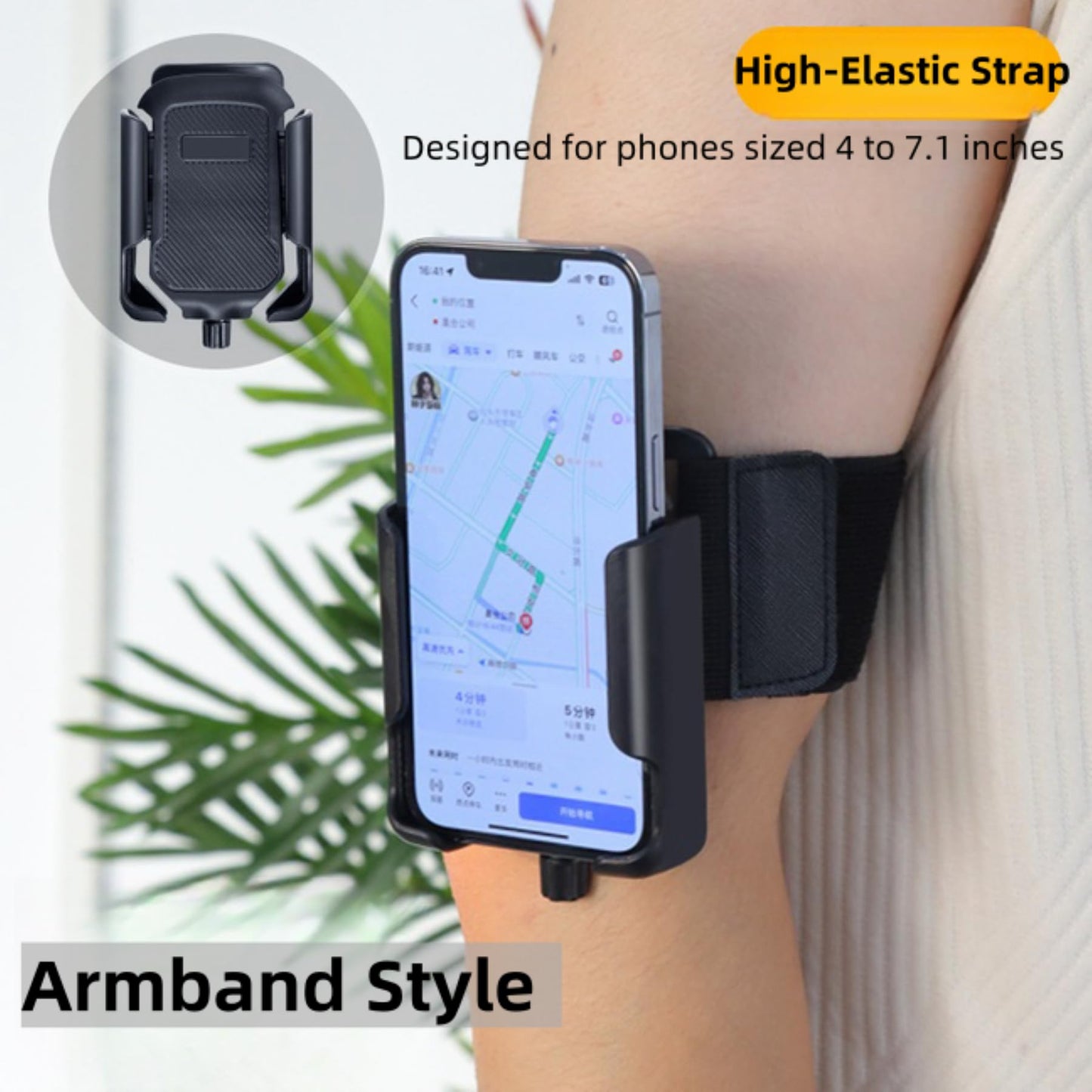 Xpzkaiyue Running Armband 2-in-1 Wrist & Arm Phone Holder for Running/Cycling - 360° Swivel, Fits iPhone/Samsung 4.0-7.0 Inch Smartphones