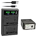 Kastar 1-Pack VW-VBG6 Battery and LTD2 USB Charger Replacement for Panasonic AG-AC130AEJ, AG-AC130AP, AG-AC160, AG-AC160A, AG-AC160AEJ, AG-AC160AP