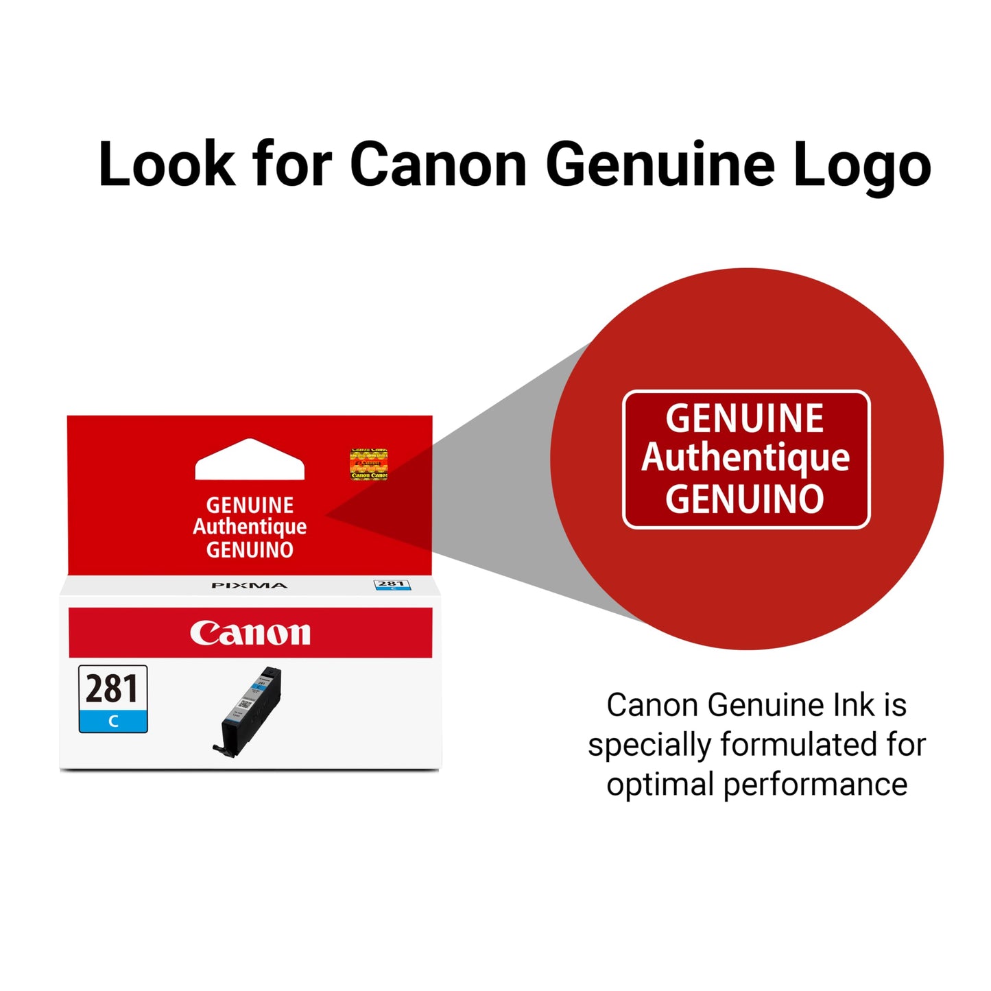 Canon CLI-281 Genuine Cyan Ink Tank, Compatible with TR8520, TS9120,TS8120, TS6120, TS9521C/a, TS9520/a, TS8220, TS6220, TS8320, TS6320, TS702/a,