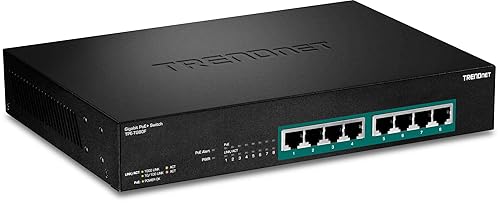 TRENDnet 8-Port Gigabit Full Power Poe+ Switch, 8 x Gigabit PoE+ Ports, 240W Power Budget, 16Gbps Switching Capacity, Rack Mountable, Ethernet Network