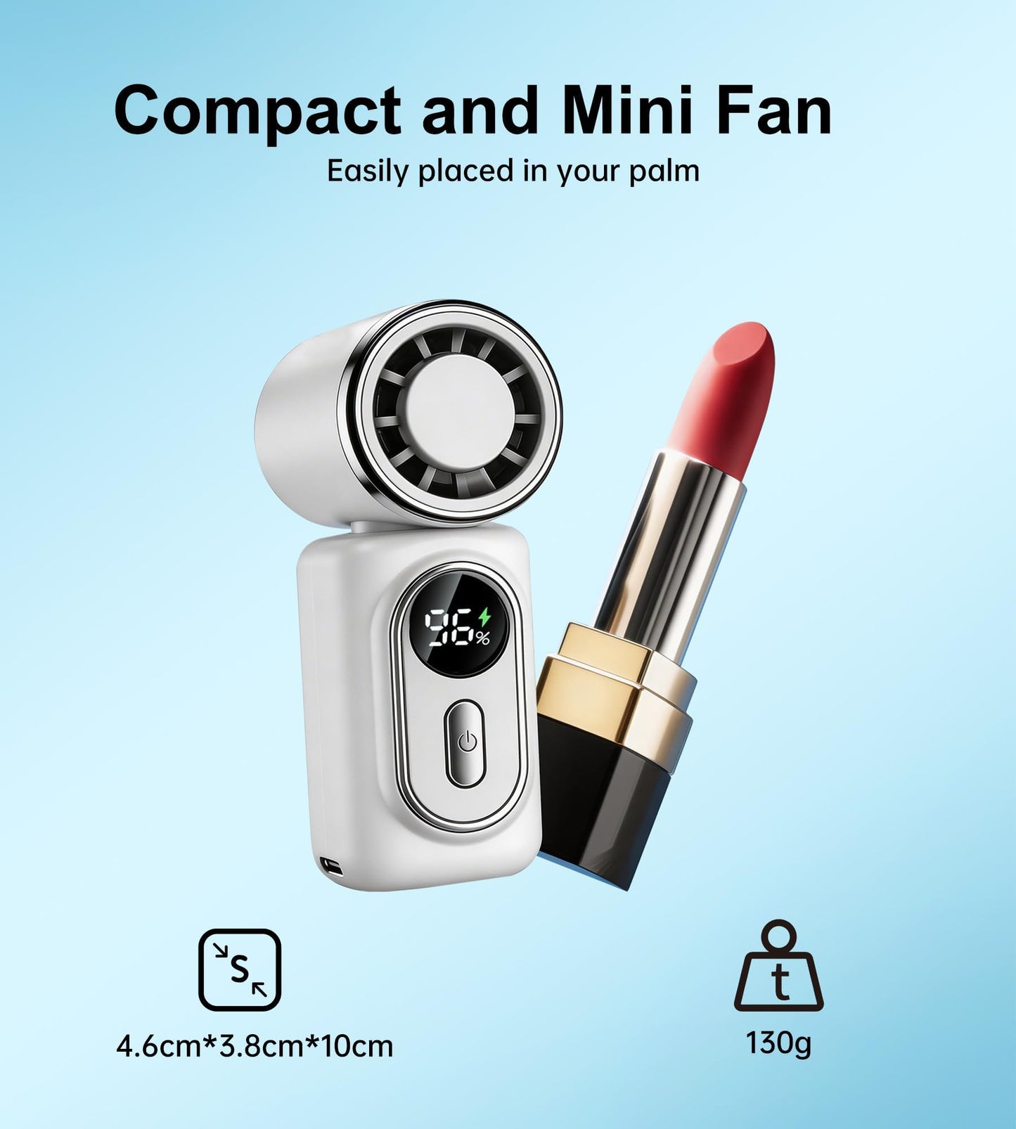 Kelaien Portable rechargeable handheld small fan? With built-in fixed clamp