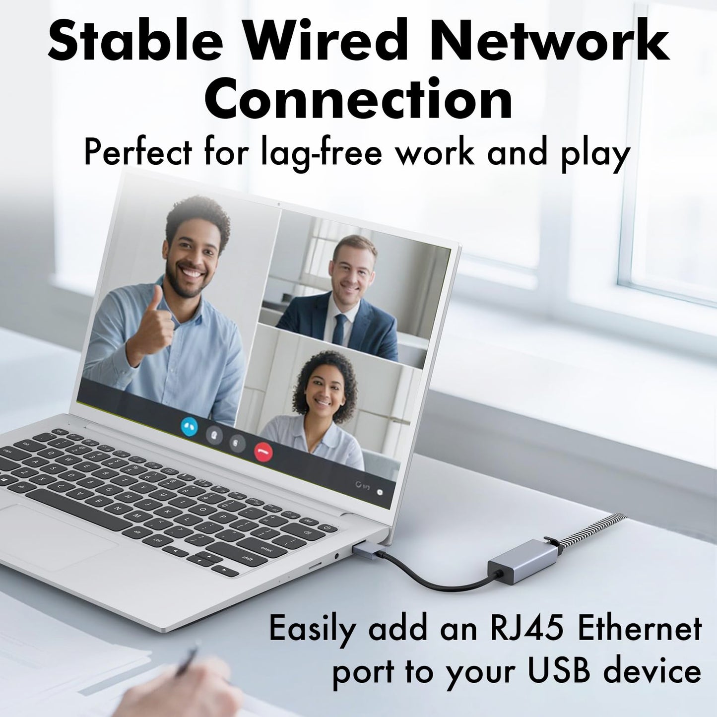 Cyberguys USB 3.0 to Ethernet Adapter, 1Gbps RJ45 LAN Network Dongle, Plug & Play, Compatible with Nintendo Switch, Windows, Mac, Chrome OS, TV Box
