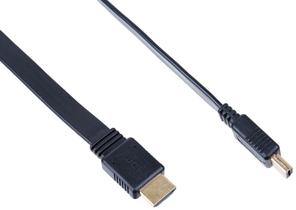 4xem 4XHDMIFLAT6FT Shielded Video/Audio/Network Cable, HDMI, Black