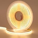 GOMING 12V 5mm Width COB LED Strip Light Warm White 3000K 16.4ft(5M) 2000LEDs CRI 93+ Uniform Glow Flexible Not Waterproof IP20 LED Tape Lights