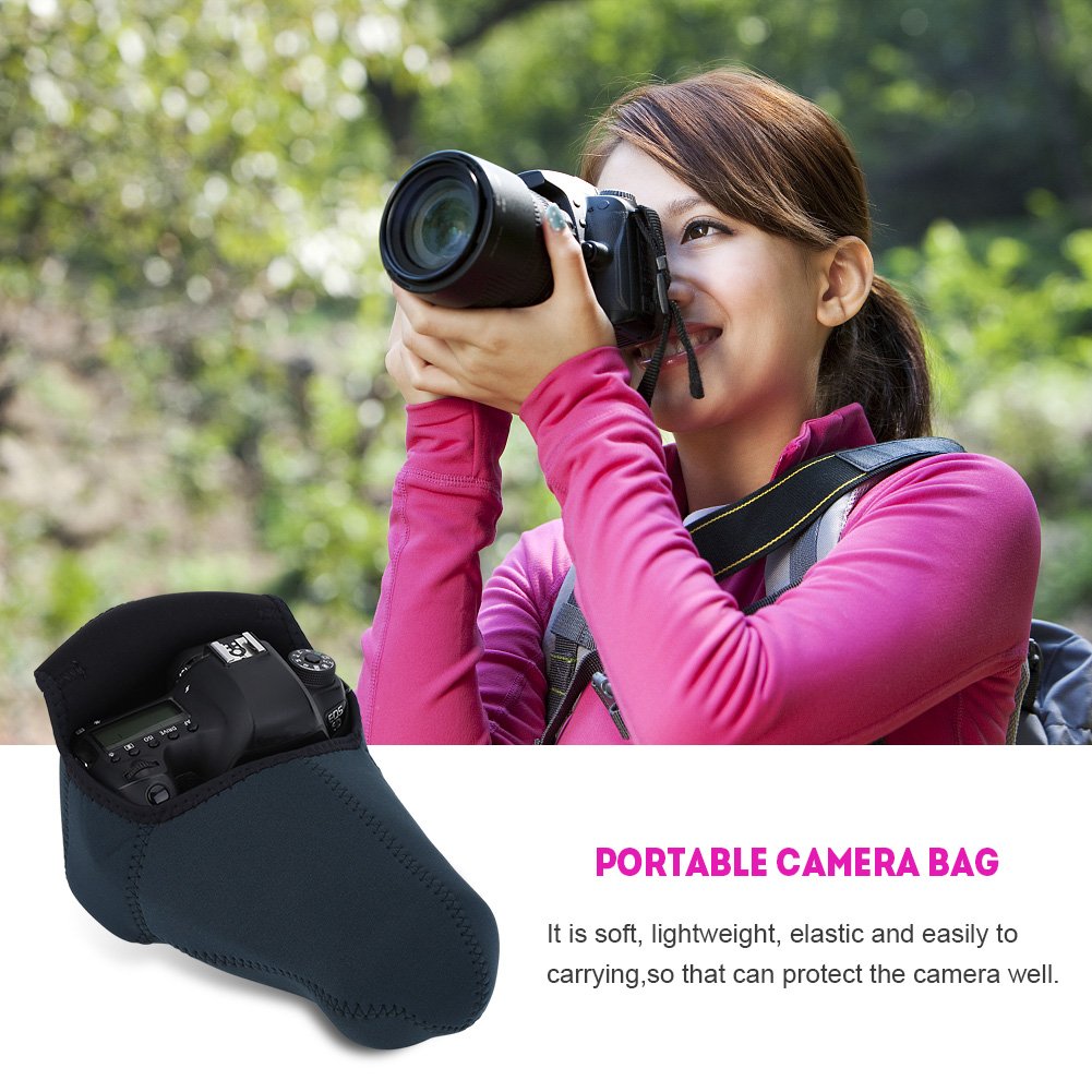 Acouto Soft Liner Camera Case Bag Lightweight Navy Sleeve Pouch for SLR DSLR Camera Digital Camera Case Sleeve