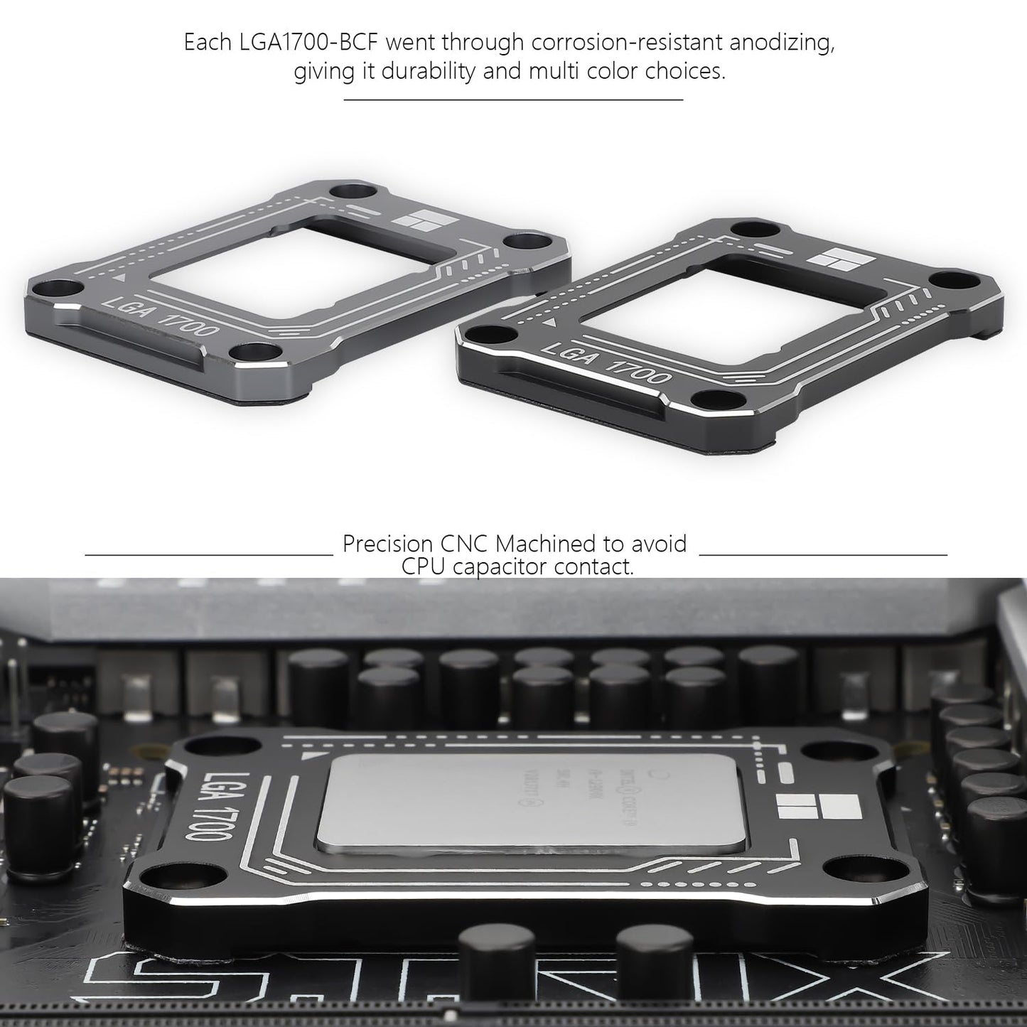 Thermalright LGA1700-BCF Black 12/13/14 Generation Intel Anti-Bending Fastener, Bending Type Pressure Plate, CPU Fixed Fastener, Full-Fitting Fixed