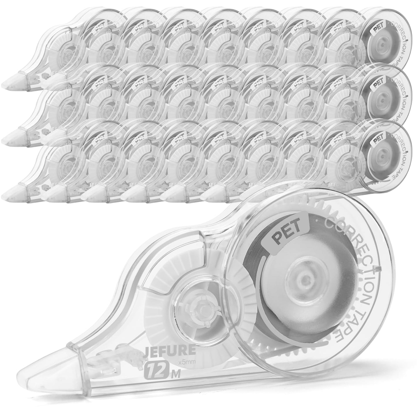 JEFURE 30 Pcs Correction Tape, 39.4 ft White Wrong Out, 0.2 in Width