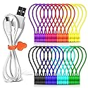 Reusable Magnetic Cable Organizer Twist Ties,24Pcs Cord Management Organizer Travel For Bundling And Organizing Cables Bookmark Fridge Magnet Silicone