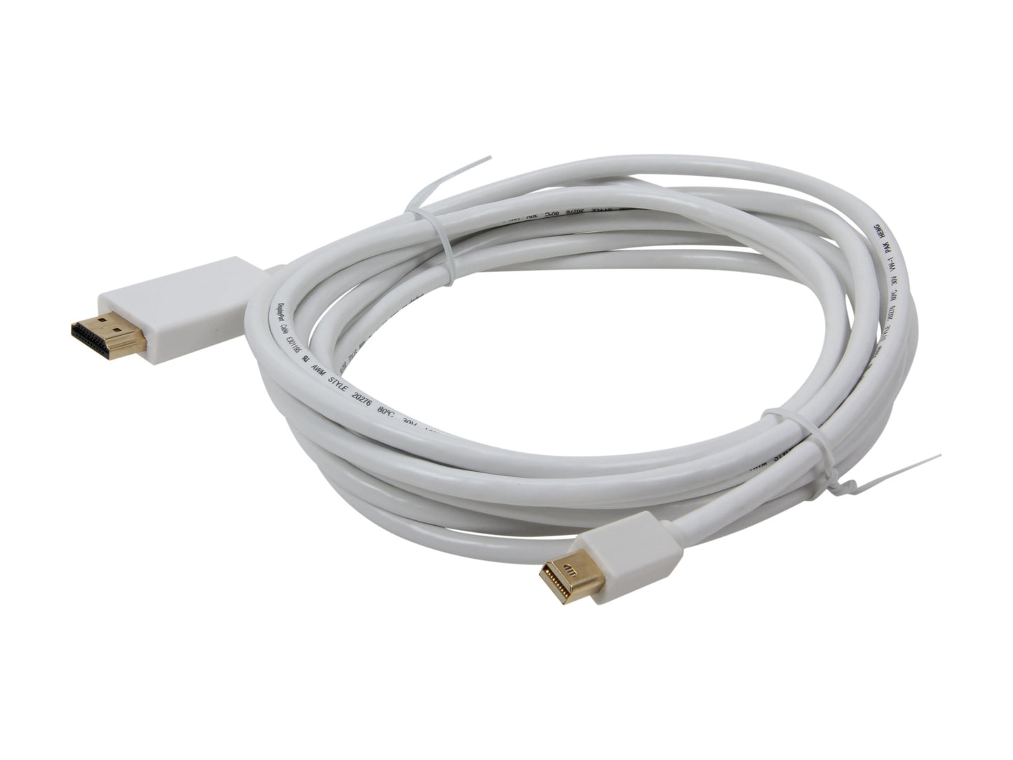Nippon Labs MINIDP-HDMI-10 10-Feet Mini Display Port Male to HDMI Male 32 AWG Cable, White