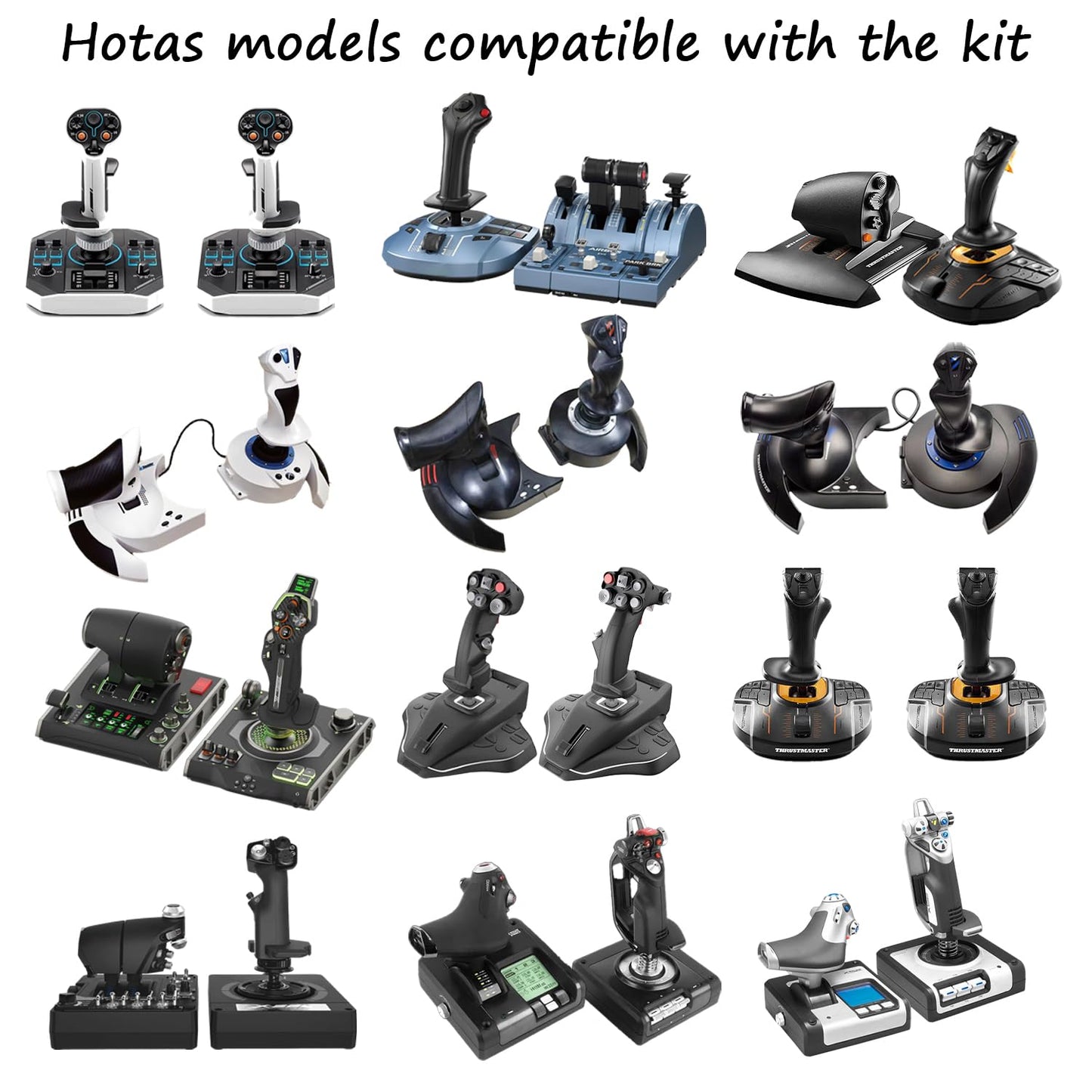 JOYORAN 2 Sets of HOTAS Desk Mounts for Flight Sim Game Joysticks, Throttles Compatible with Logitech X56/X52/X52 Pro, Thrustmaster T-Flight Hotas