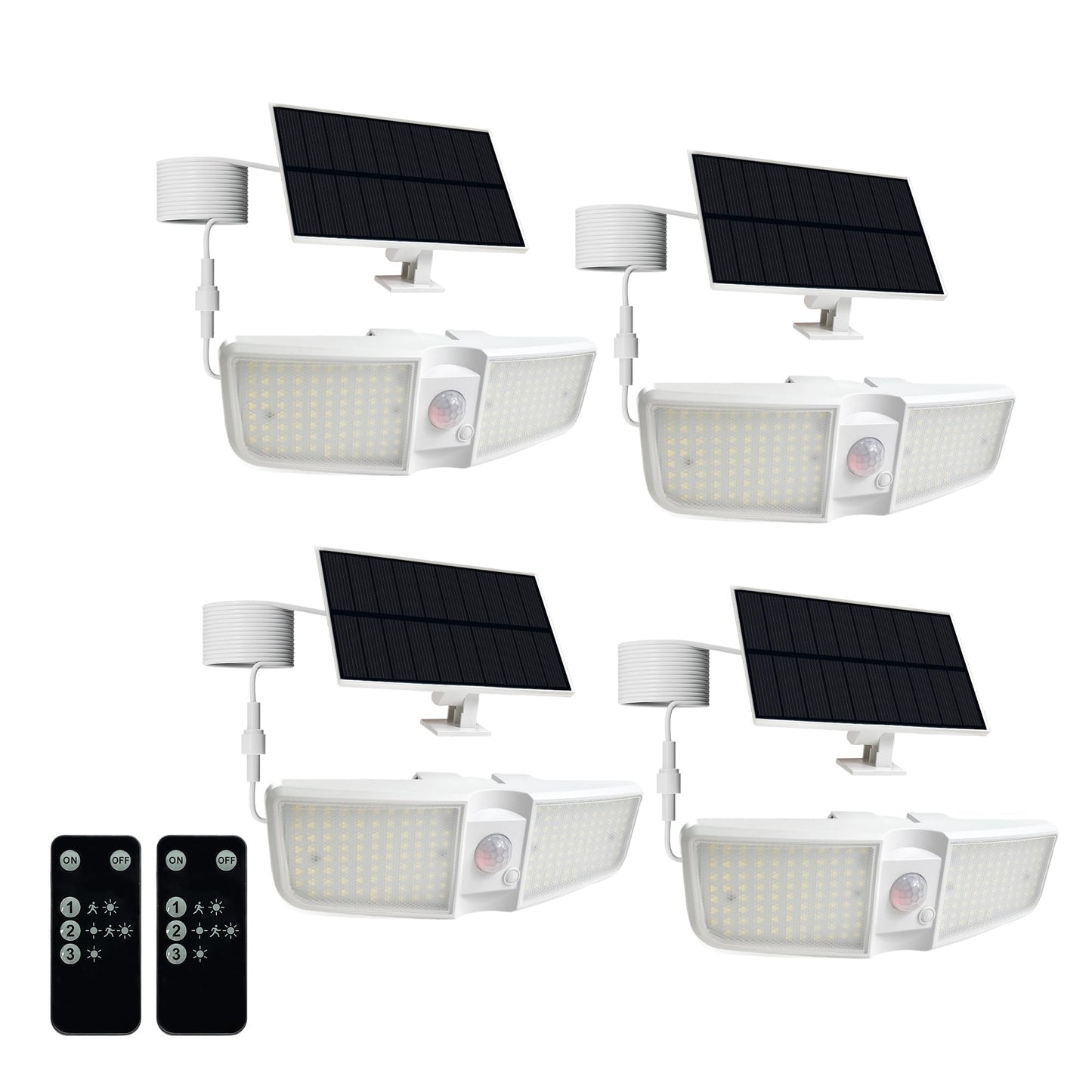 Cozeet Solar Motion Sensor Outdoor Floodlights 6500K with Remote Control, 180 LED Waterproof,Solar Security Outdoor Light with IP65 for Wall Porch