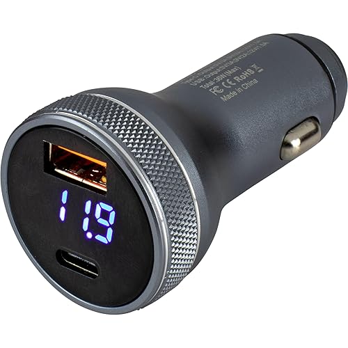 Sea-Dog Round USB & USB-C Power Plug w/Voltmeter