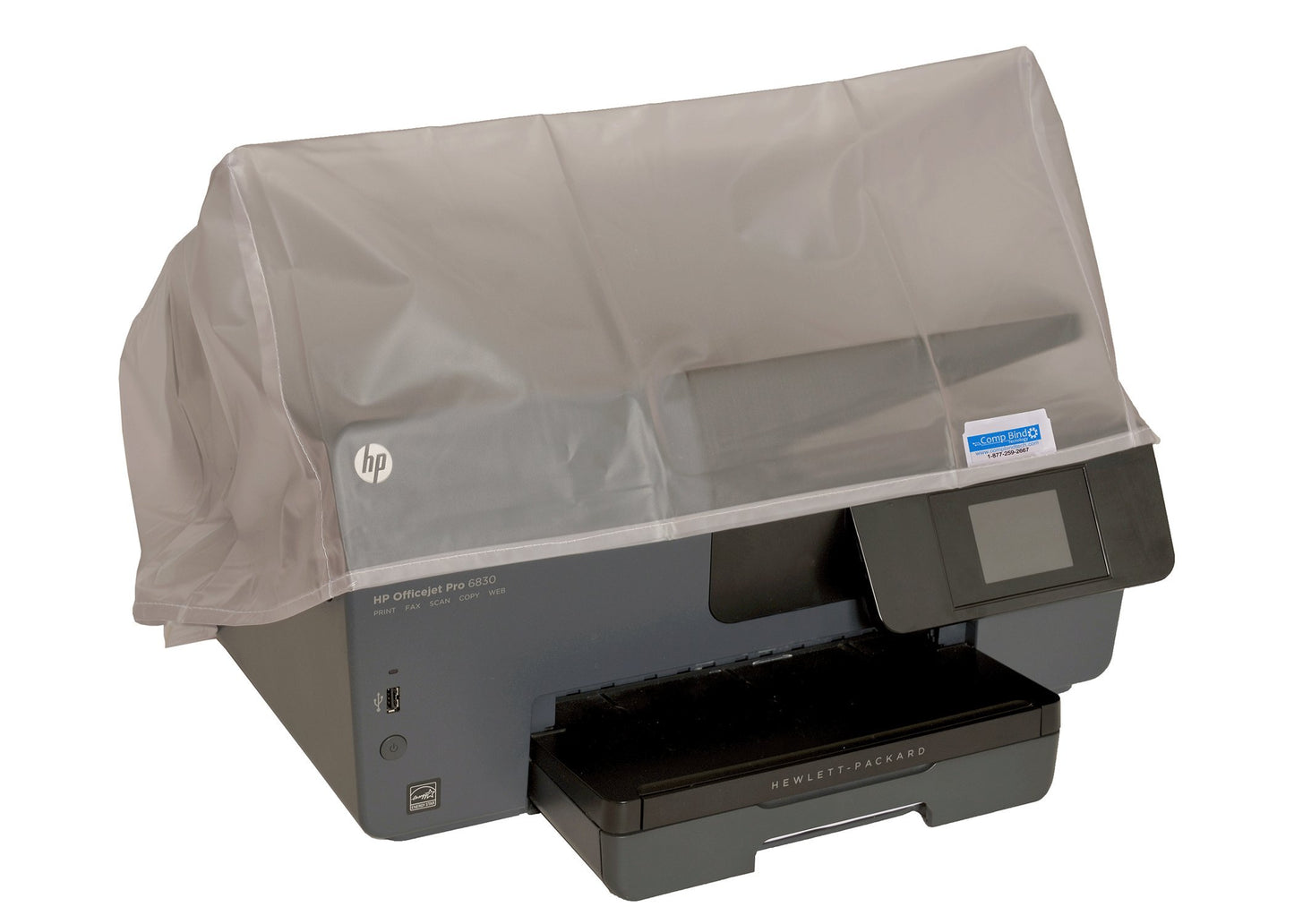 Comp Bind Technology Dust Cover Compatible with HP LaserJet Pro MFP M277DW All-in-One Color Printer, Clear Vinyl Anti Static Cover Dimensions 16.6''W