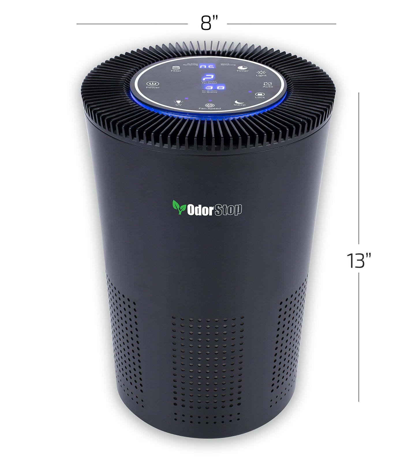 OdorStop OSAP5 HEPA Air Purifier for areas up to 1000 Sq Ft with H13 True HEPA Filter, Active Carbon, 5-Speed, Auto Mode, Sleep Mode, Child Lock,