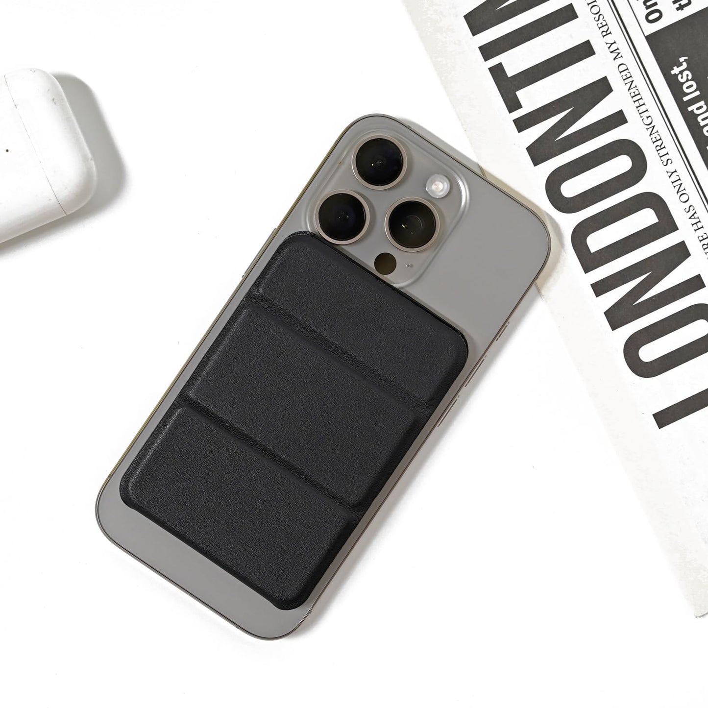 KaKuLan Upgraded for MagSafe Wallet, 2 Slot Wallet for iPhone 17/16/15/14/13/12 Series, Strongest Magnetic, Leather Slim, Magnetic Phone Pouch