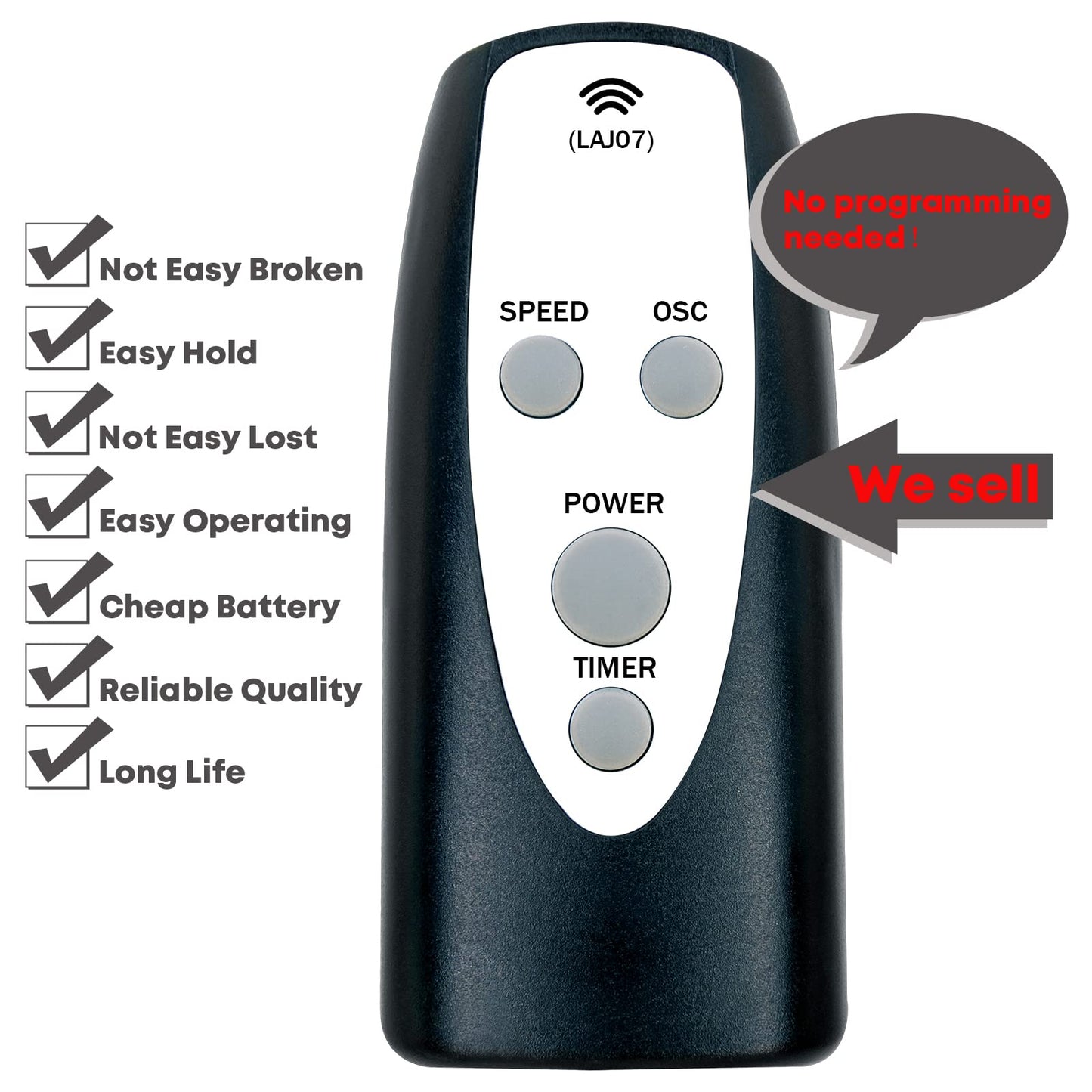 Replacement Remote Control for Lasko 2033667 2033667A M16950 M18950 S18961 S18635 U35115 U35120 2510 2511 2711 T38301 T32200 T36211 T37900 T38305