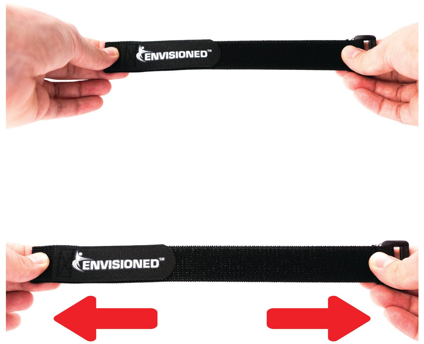 Elastic Reusable Cinch Straps 1"x15" - 10 Pack Hook and Loop - Plus 2 Free Bonus Reusable Cable Ties