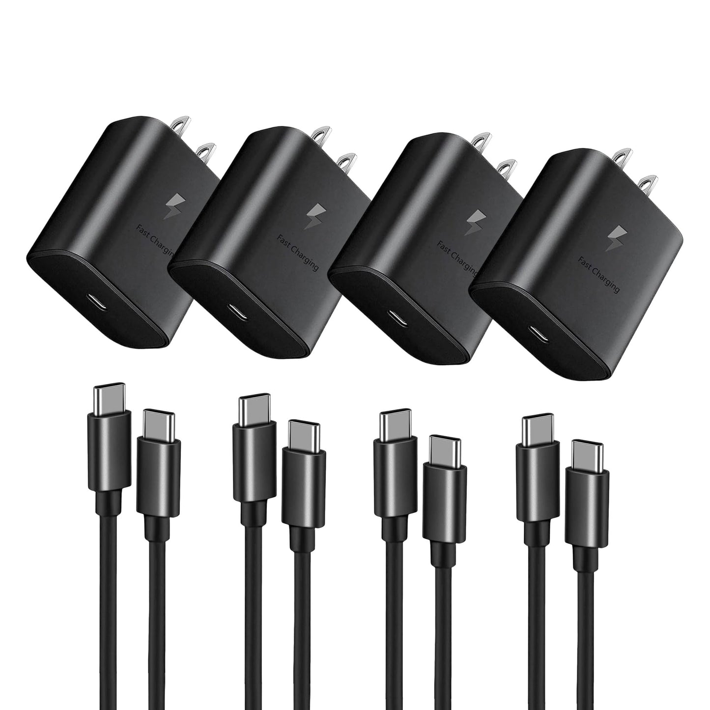 45W Super Fast Charger,USB C Port Adapter,Wall-Mounted Cube Charging Block,Type-c Mobile Phone Charger with C to C Cable is Suitable for Samsung