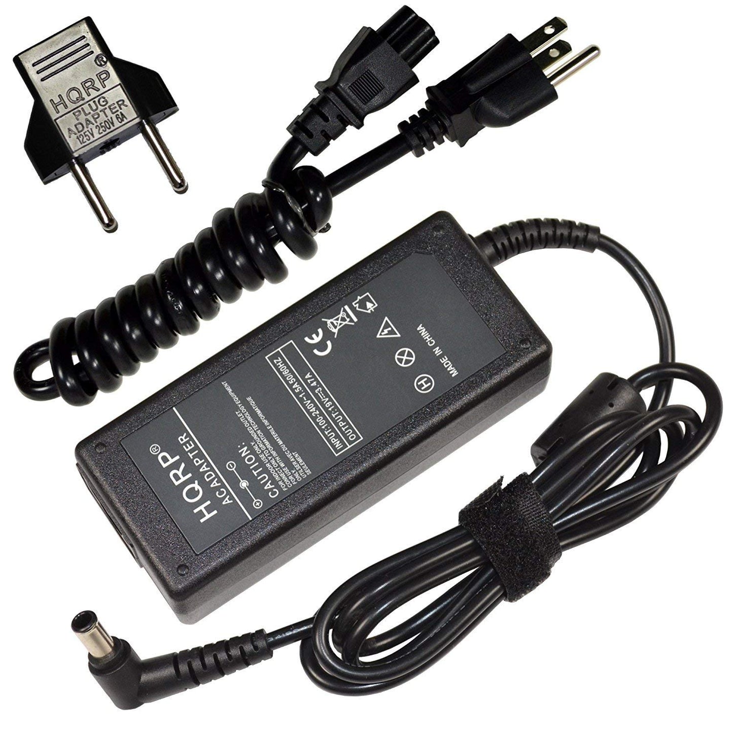 HQRP 19V AC Adapter Compatible with Samsung BN44-00837A A6619_FSM UN32J5205 UN32J5205AFXZA UN32J5205AF UN32J525DAF UN32M4500 UN32M4500AFXZC LED HDTV…