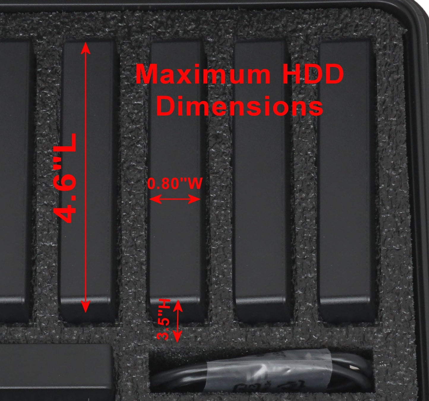 Case Club 8 External Hard Drive Case. Waterproof, Airtight, & Heavy Duty. Includes Pressure Relief Valve, Folding Handle, Padlock Holes, O-Ring Seal.