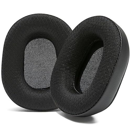 WC PadZ B450-XT - Extra Large Hybrid Earpads for BlueParrot B450XT & S450 by Wicked Cushions | Enhanced Comfort & Breathable Sports Fabric | Black