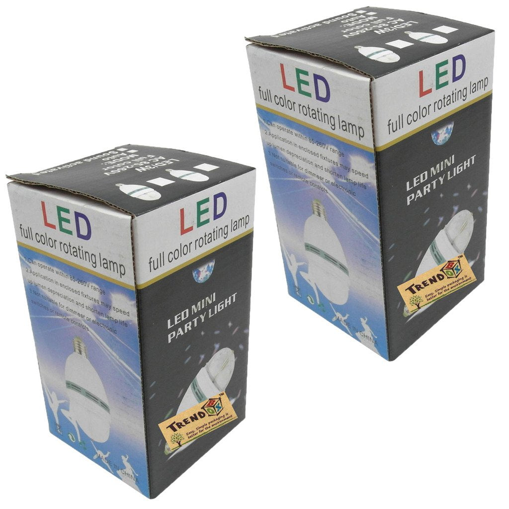 TRENDBOX 1 Pair E27 3W LED Full Color Rotating Auto Crystal Ball Bulb AC 85-260V Mini Party Light Lamp Energy Saving Disco