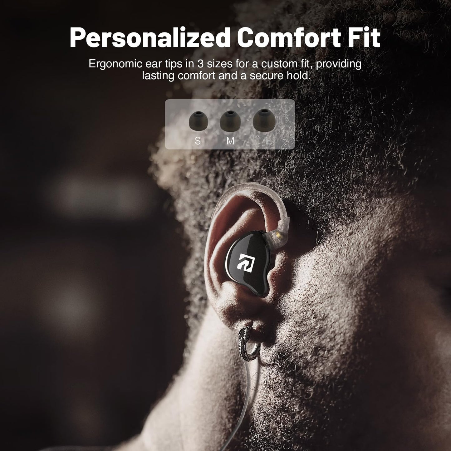 Phenyx Pro in-Ear Monitor Earphones, Sound Isolating Wired Earbuds w/Detachable 2-Pin Cable, Ergonomic Fit, Universal Compatibility, Professional IEM…