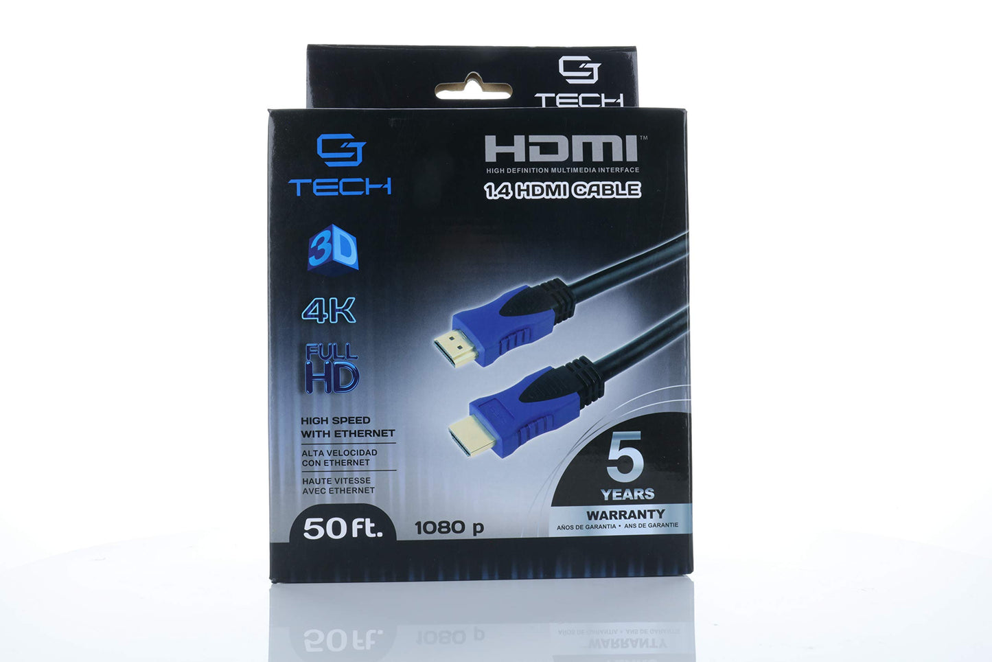 CJ Tech 532 50 ft. HDMI Cable 4K Round Cable