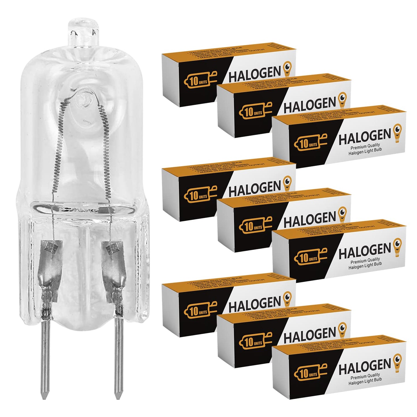 12Vmonster 10 Pack-G8 35 Watt Specialty Lighting Halogen Light Bulbs JCD Type 110v 35W T4 G8 Under Cabinet Puck Lamp Microwave Oven Stove Top Kitchen