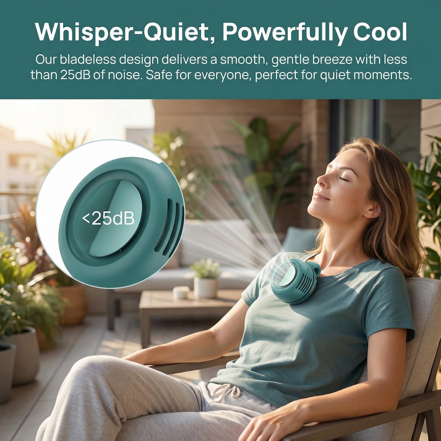 OWEVBU 360° Rotatable Portable Mini Clip on Fan - 2026 New Small Fan Clip-on for Shirt & Waist, Adjustable 3-Speed Suspended Whirlwind Fans, Summer