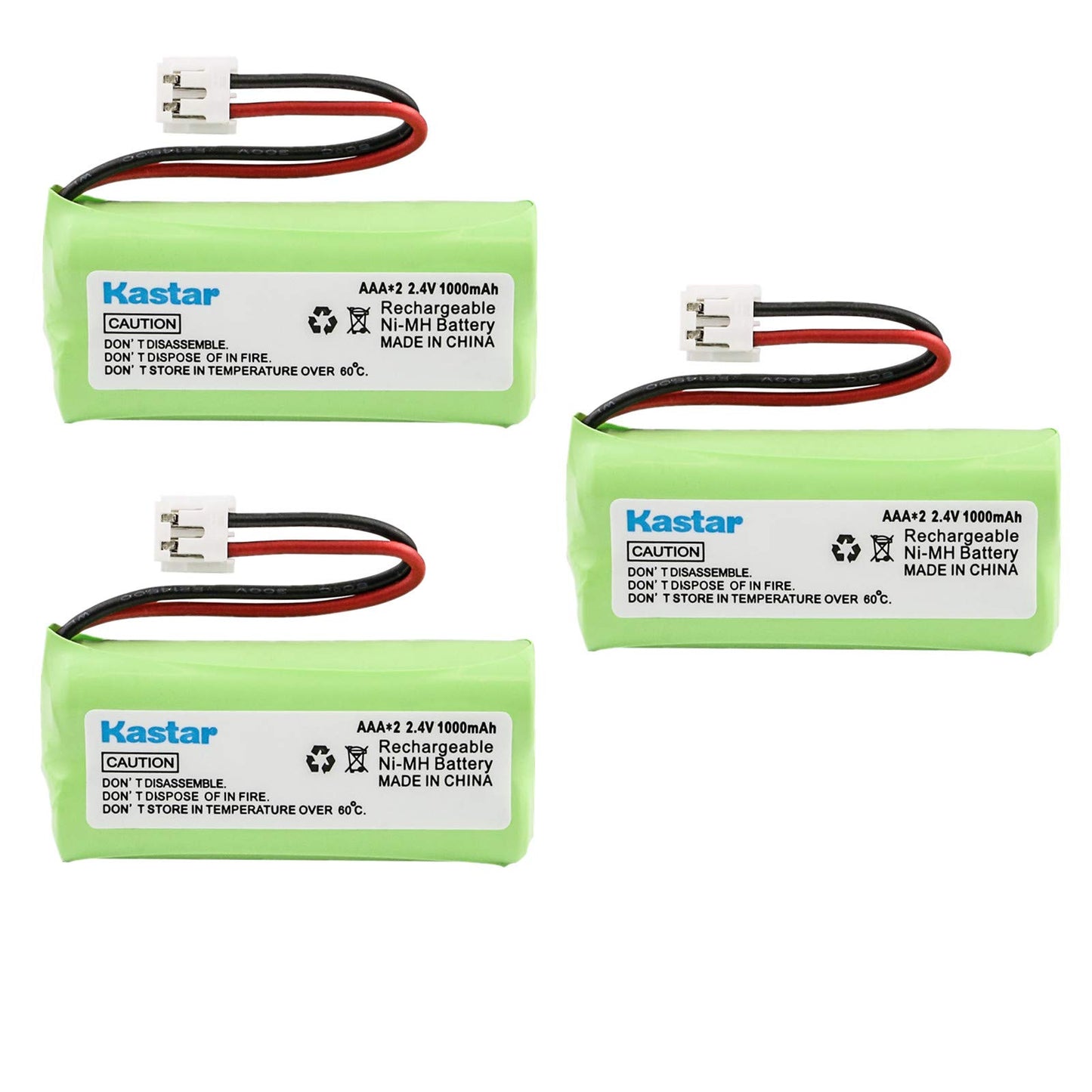 Kastar 3-PACK AAAX2 2.4V EH 1000mAh Ni-MH Rechargeable Battery for BT184342 BT284342 BT18433 BT28433 BT-1011 BT-1022 BT-1031 Vtech CS6229 DS6301