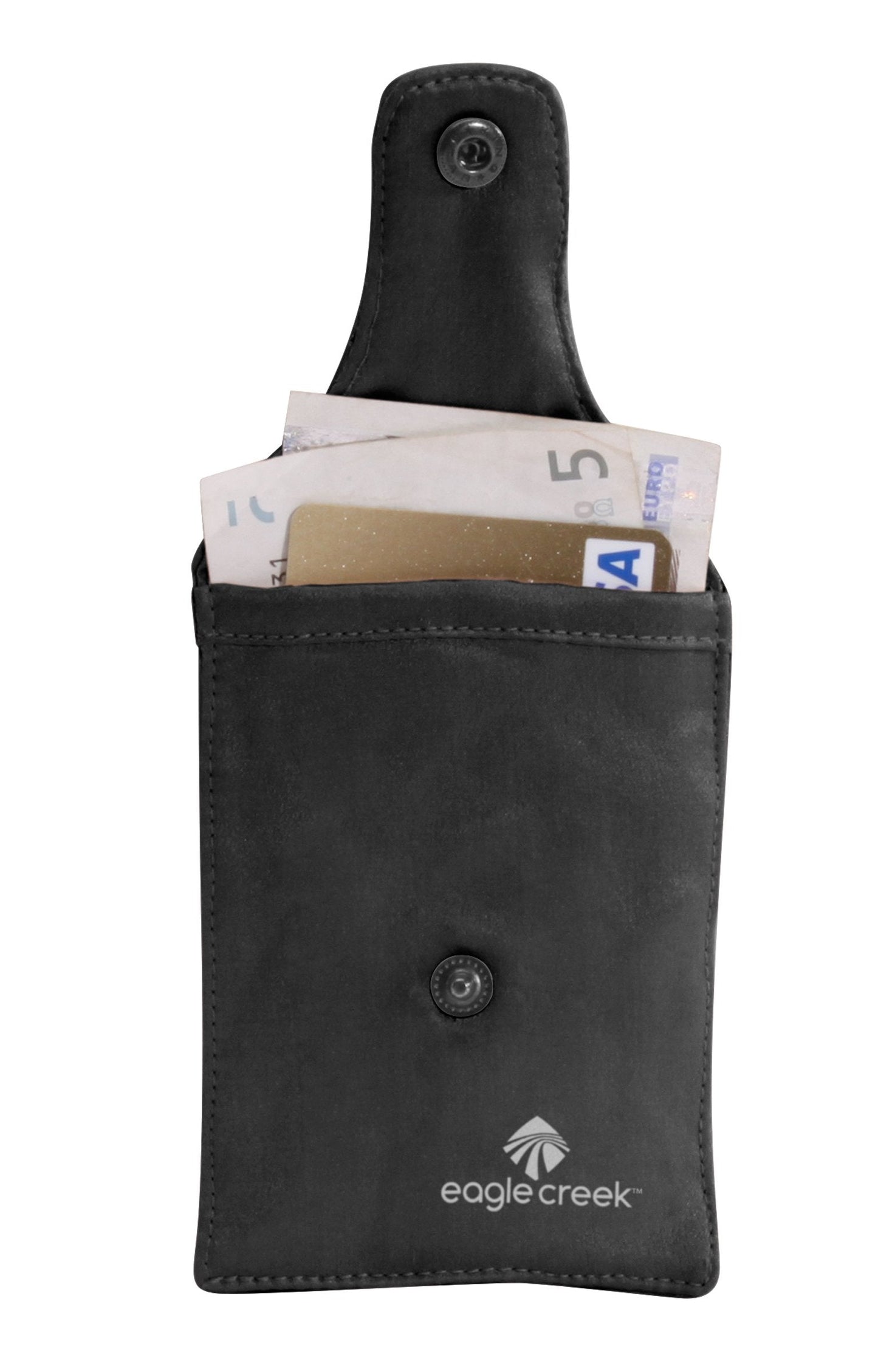 eagle creek Silk Undercover Bra Stash Travel Wallet to Keep Money and Credit Cards Secure - Breathable Silk with Moisture Resistant Lining, Black