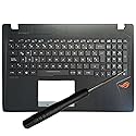 Laptop Replacement Keyboard Compatible for Asus ROG Strix GL553V GL553VW ZX53 FX53V ZX53VM FZ50VD Latin Layout with Palmrest Cover Backlit
