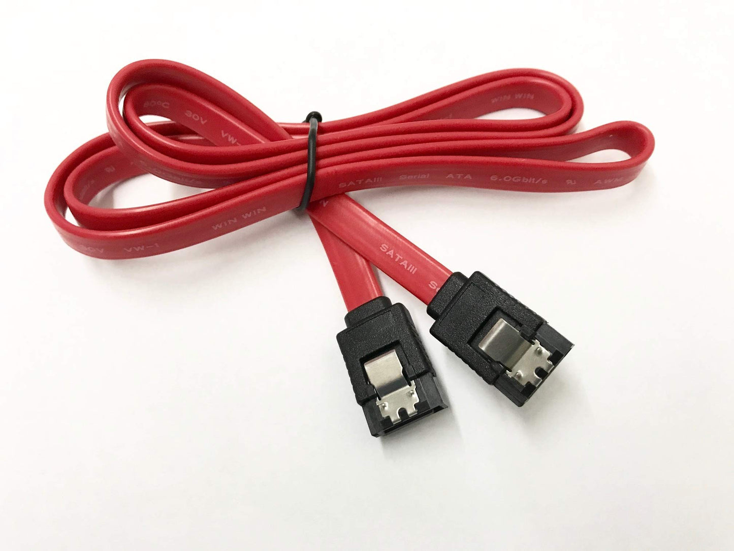 Micro SATA Cables SATA III 7-Pin Red Cable with Metal Latching Connectors for Hard Drive, SSD, Optical Drive & Motherboard, 6 Gbps, 14 Pin, Indoor Use