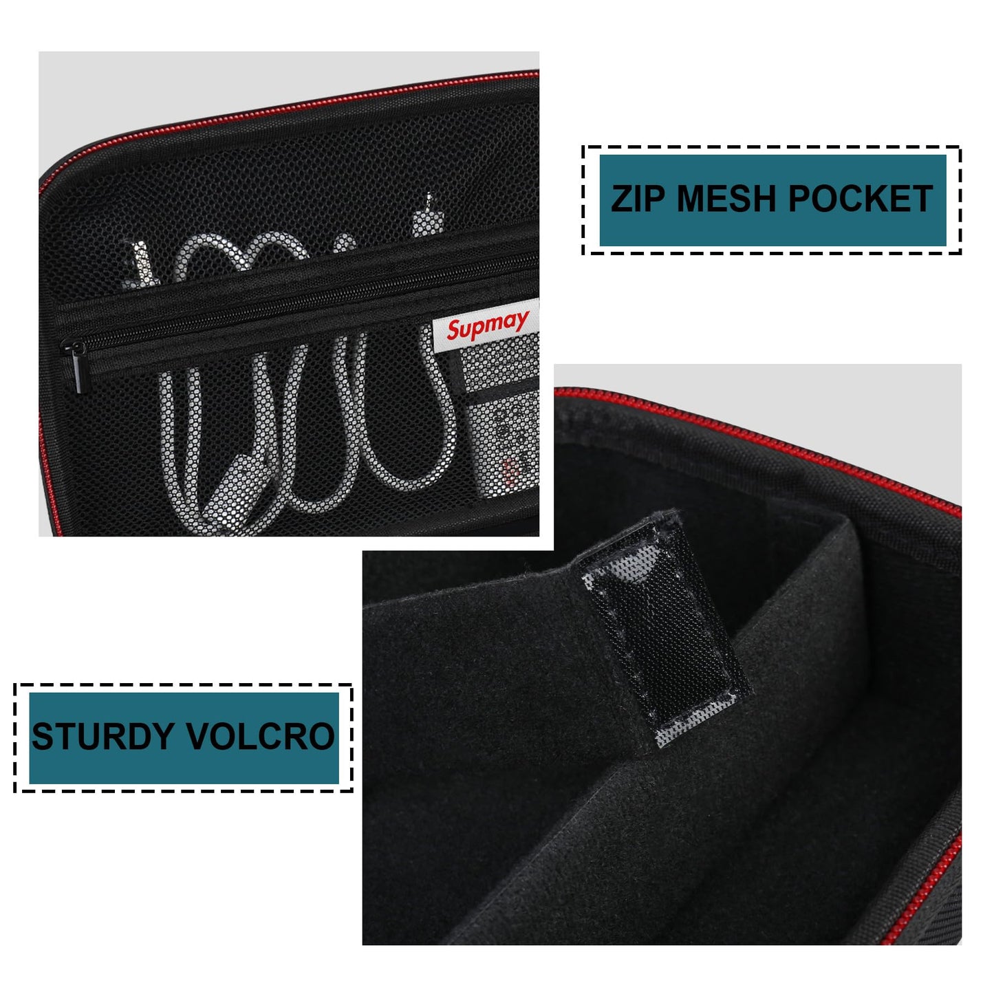 Supmay Hard Travel Case for Sony ZV-1F / ZV-1 / ZV-1 II Digital Camera, Protective Cases Bag Fits Vlogger Accessory Kit Tripod, Microphone, LED Video