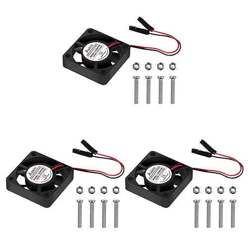 Aokin for Raspberry Pi Cooling Fan DC 5V/3.3V Brushless CPU Cooling Fan with Screws for Raspberry Pi 4 B, 3 B+, 3 B, 2 B, 1 B+, RetroFlag NESPI Case