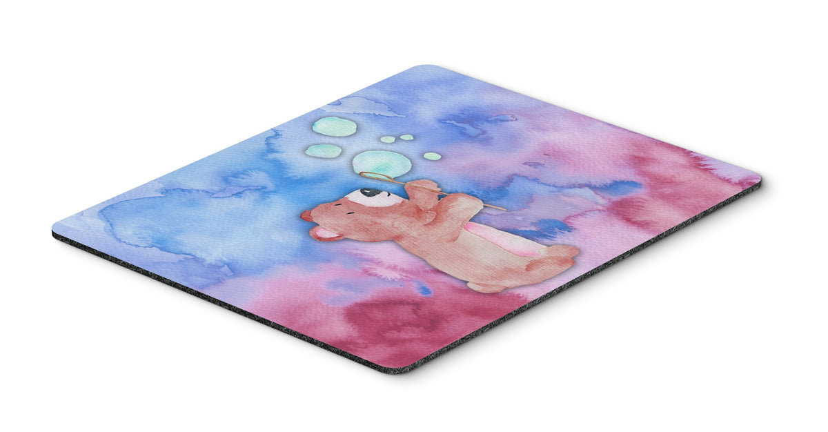 Caroline's Treasures BB7347MP Bear and Bubbles Watercolor Mouse Pad, Hot Pad or Trivet for Home Office Gaming Working Computers Laptop Mouse