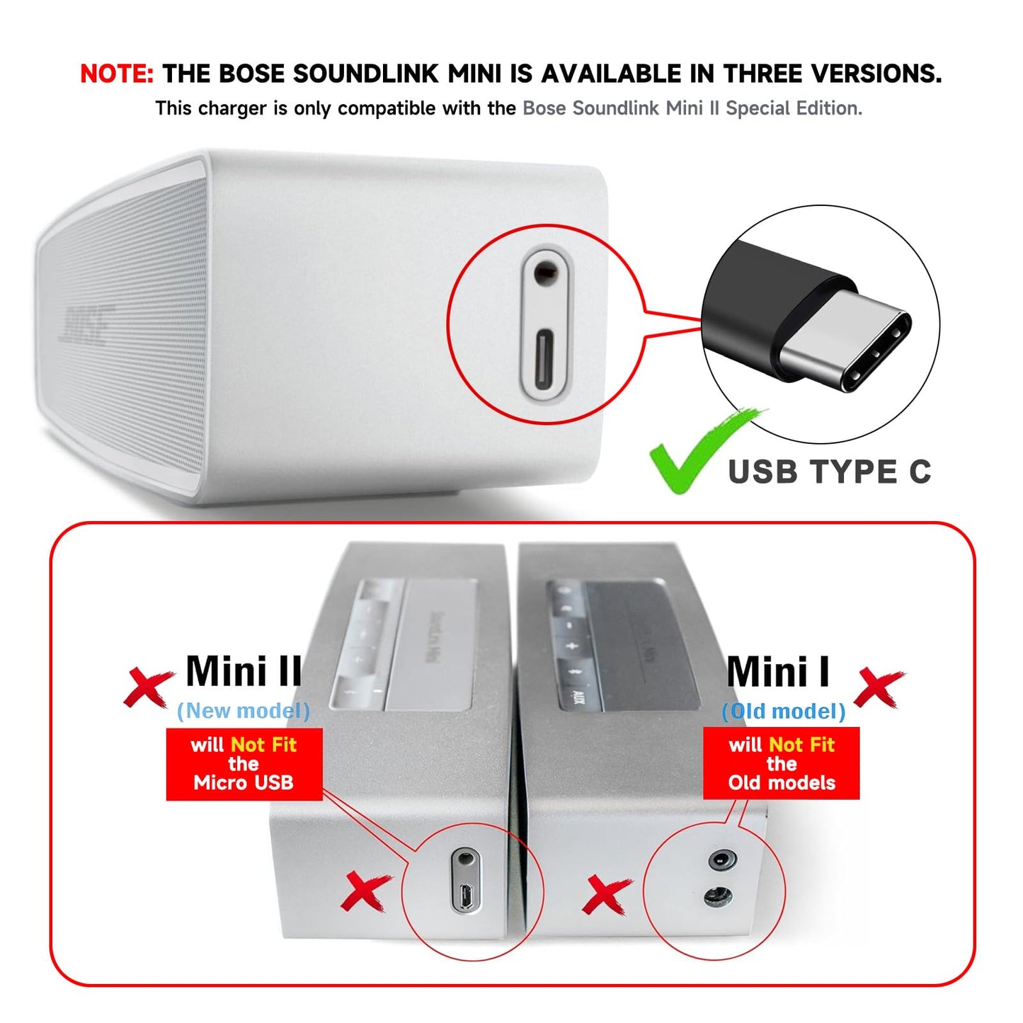 USB C Charger Cable Compatible for Bose QuietComfort Ultra/II, Ultra Open Earbuds, Bose 700 UC, QuietComfort Ultra, QC 45 Headphones, SoundLink