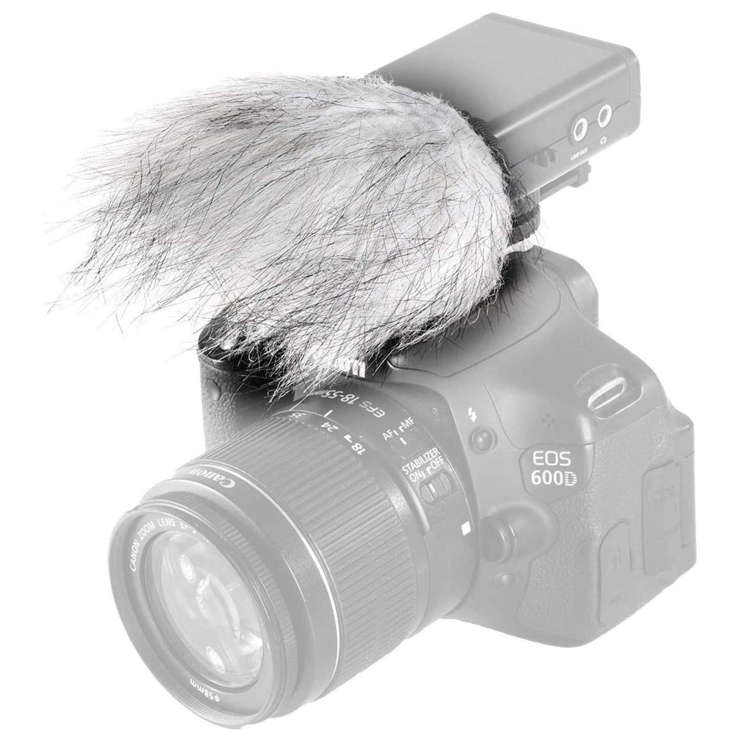 Movo WS9 Furry Outdoor Windscreen Microphone Muff for Portable Digital Recorders up to 3" X 1.5" (W x D) - Fits The Zoom H4n PRO, H5, H6, Tascam