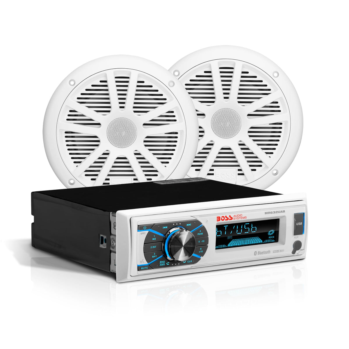 BOSS Audio Systems MCK632WB.6 Marine Bluetooth Stereo and 6.5 Inch Speakers