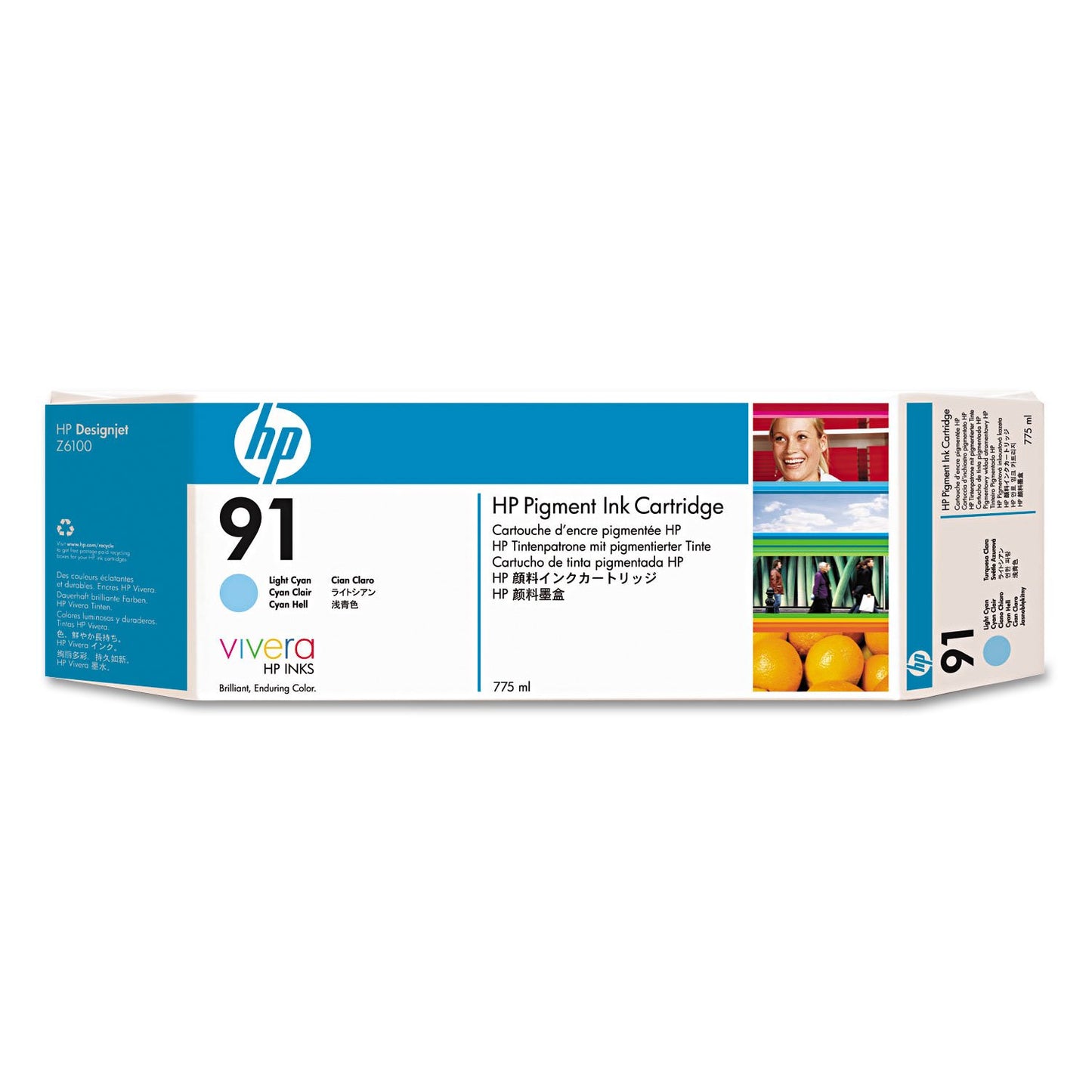 HP Pigment Light Cyan Ink Cartridge Designjet Z6100/Z6100PS Printer