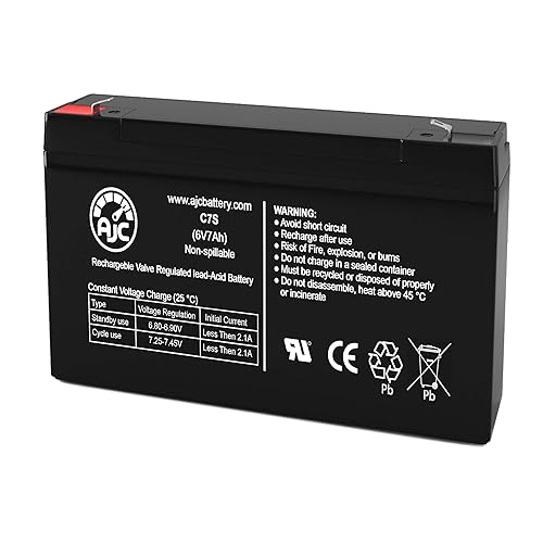 AJC Battery Compatible with Long Way LW-3FM7 6V 7Ah Sealed Lead Acid Battery