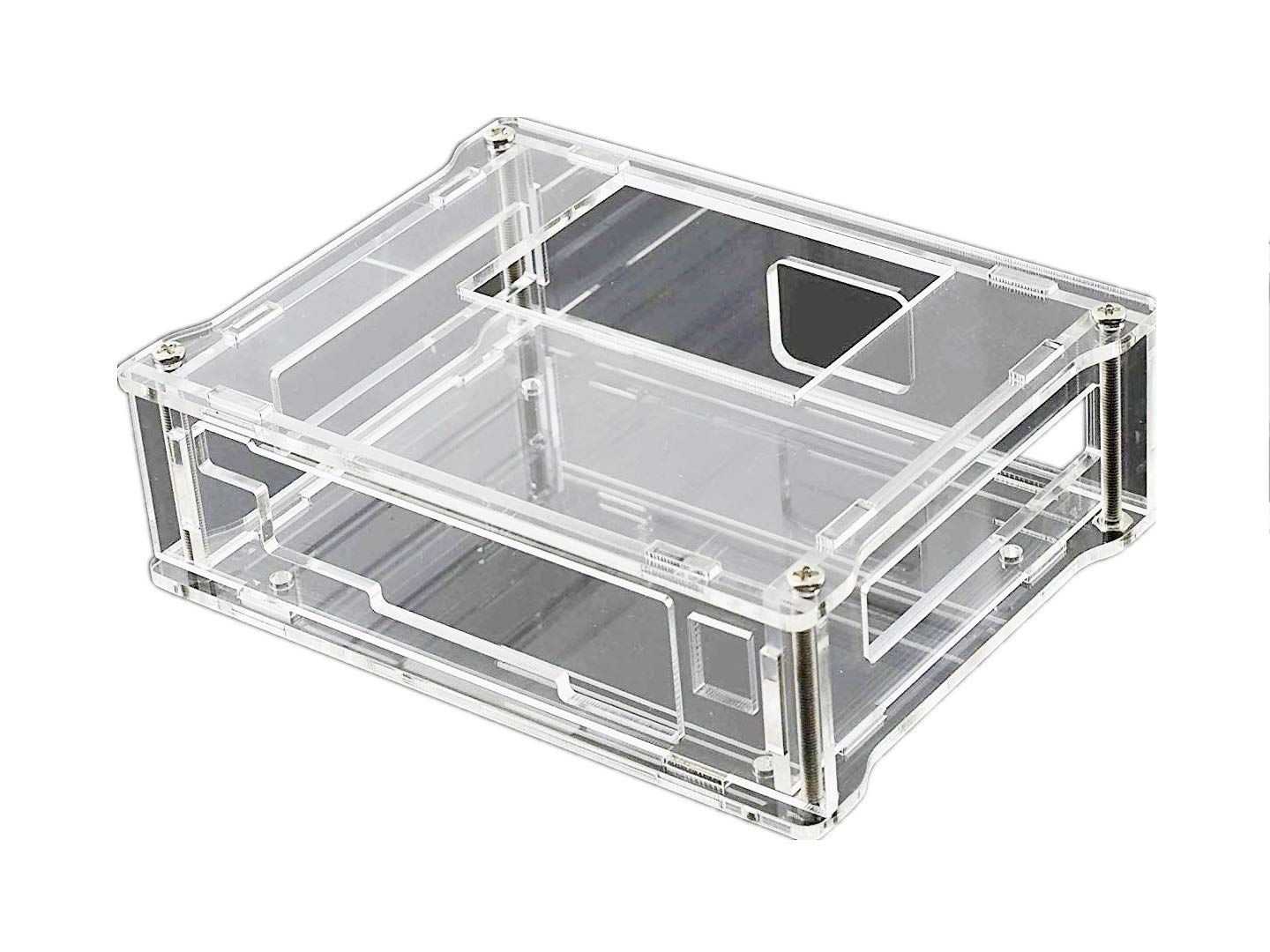 for Jetson Nano Case with Fan Acrylic Clear Case Enclosure 5V PWM Cooling Fan Strong Cooling Air with 4PIN Reverse-Proof Connector