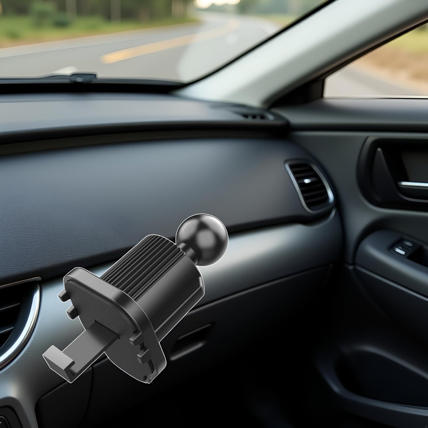 Black Universal Mobile Bracket Clip, Air Vent Clip for Most Car Phone Holder Cellphone Holder Mount Vent Grip with Joint Ball Dia 17mm Air Vent Clip