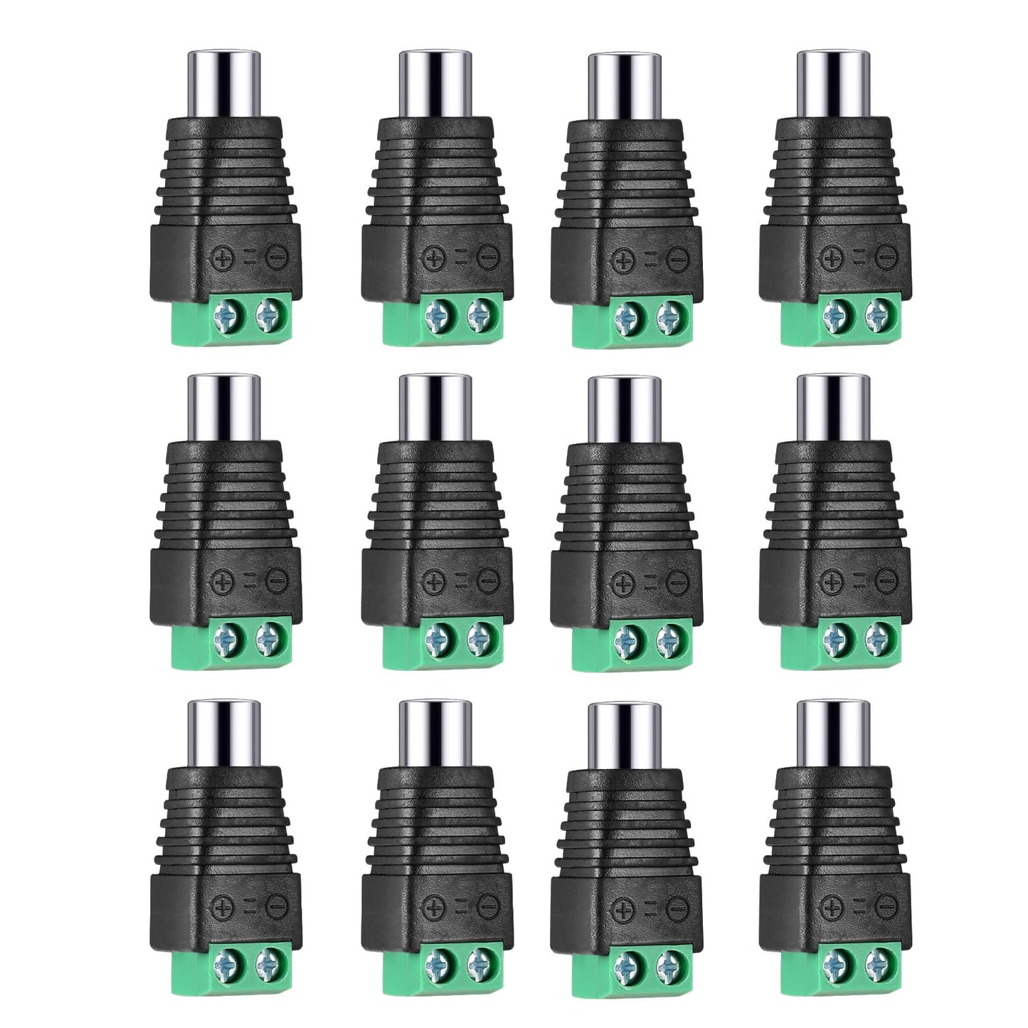 Iskueal RCA to AV Screw Terminal Connector, RCA Cable Audio Adapter,Phono Female Jack Solderless Converter Audio/Video Connector Speaker Wire to RCA