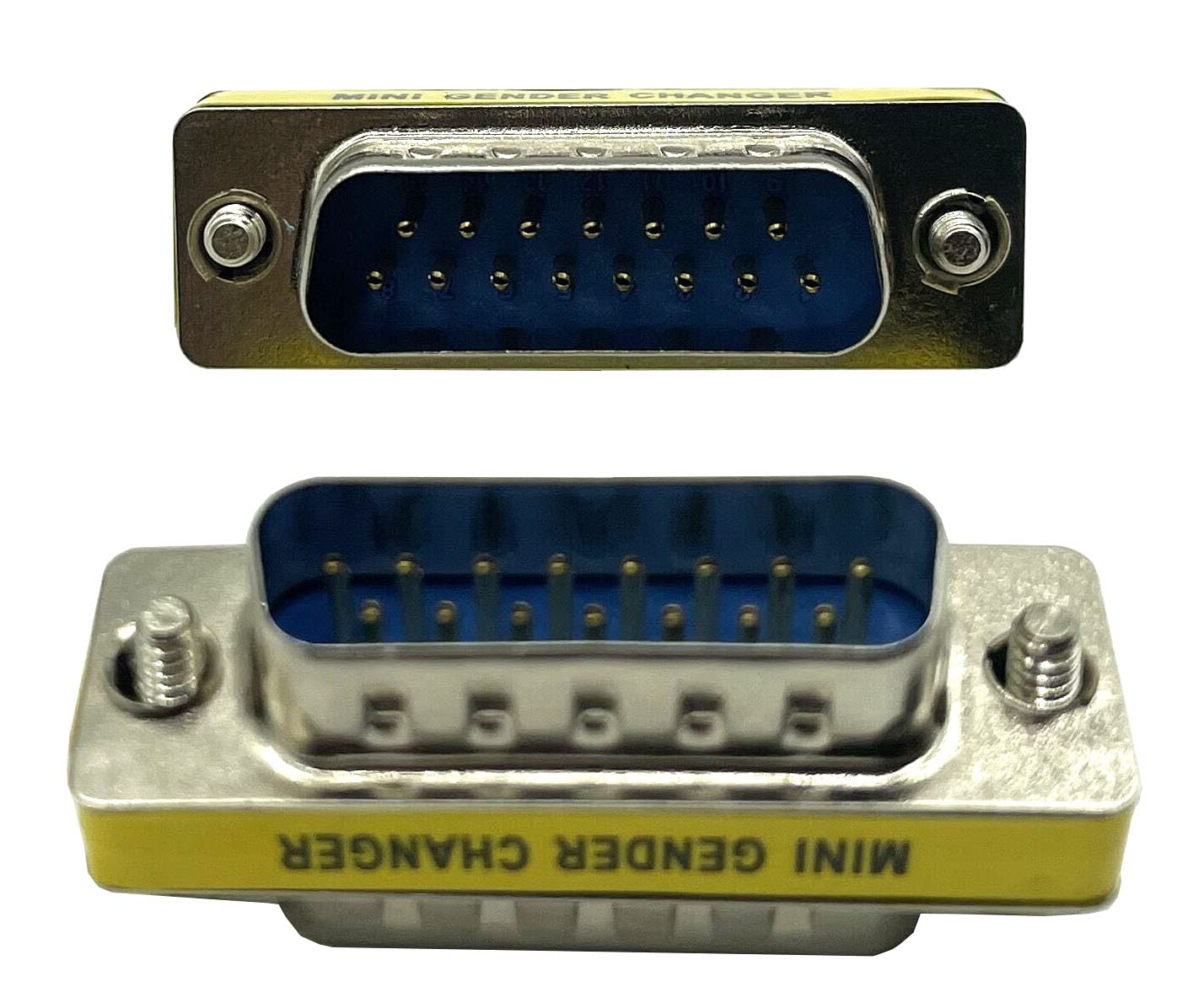 Dafensoy VGA Coupling Connector VGA/SVGA Adapter HD15-pin Male to Male 2-Pack